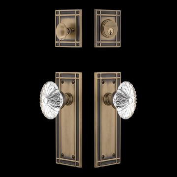 Nostalgic Warehouse Mission Entry Set with Oval Fluted Crystalimage