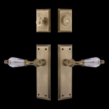 Nostalgic Warehouse New York Entry Set with Parlour Crystal Leverimage