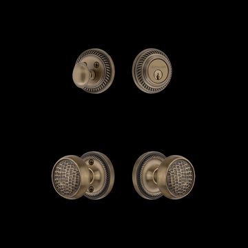 Nostalgic Warehouse Rope Rosette Entry Set with Craftsman Knobimage