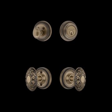 Nostalgic Warehouse Rope Rosette Entry Set with Victorian Knobimage