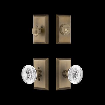 Nostalgic Warehouse Studio Entry Set with Crystal Egg & Dart Knobimage