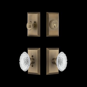 Nostalgic Warehouse Studio Entry Set with Crystal Victorian Knobimage