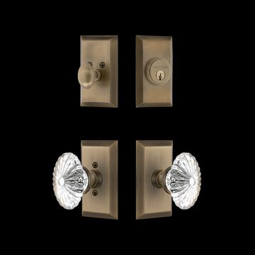Nostalgic Warehouse Studio Entry Set with Oval Fluted Crystalimage