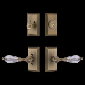 Nostalgic Warehouse Studio Entry Set with Parlour Crystal Leverimage