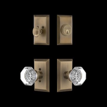 Nostalgic Warehouse Studio Entry Set with Waldorf Crystal Knobimage