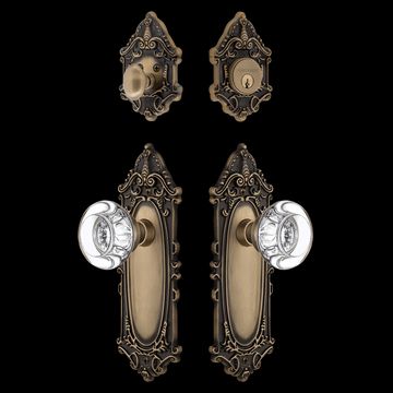 Nostalgic Warehouse Victorian Entry Set with Round Clear Crystal Knobimage
