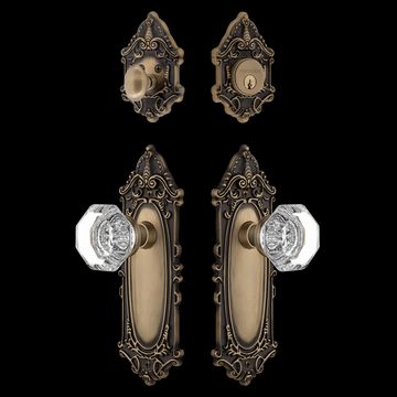 Nostalgic Warehouse Victorian Entry Set with Waldorf Crystal Knobimage