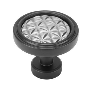 Carpe Diem Spectra Origami Black and Satin Silver Knobimage