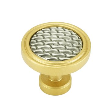 Carpe Diem Spectra Waves Gold and Satin Silver Knobimage