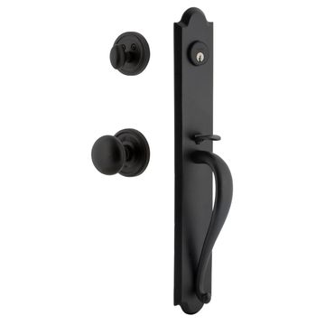 Ageless Iron Dome Loch Rosette Handleset With A-Grip And Keep Knobimage
