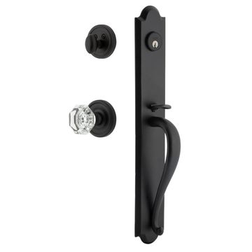 Ageless Iron Dome Loch Rosette Handleset With A-Grip And Krystall Knobimage