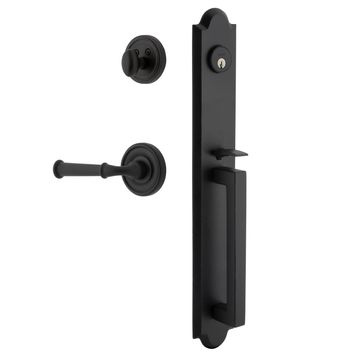 Ageless Iron Dome Loch Rosette Handleset With D-Grip And Cannon Leverimage