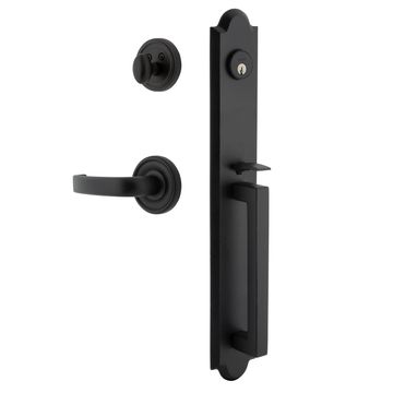 Ageless Iron Dome Loch Rosette Handleset With D-Grip And Crescent Leverimage