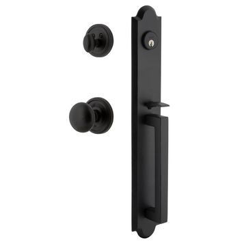 Ageless Iron Dome Loch Rosette Handleset With D-Grip And Keep Knobimage