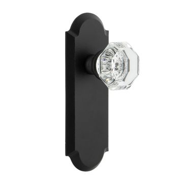 Ageless Iron Dome Long Plate Door Set With Krystall Knobimage