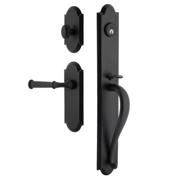 Ageless Iron Dome Long Plate Handleset With A-Grip And Cannon Leverimage