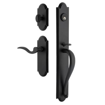 Ageless Iron Dome Long Plate Handleset With A-Grip And Palisade Leverimage