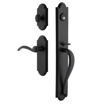 Ageless Iron Dome Long Plate Handleset With A-Grip And Tine Leverimage