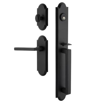 Ageless Iron Dome Long Plate Handleset With D-Grip And Dirk Leverimage