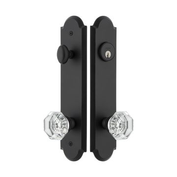 Ageless Iron Dome Tall Plate Entry Set With Krystall Knobimage