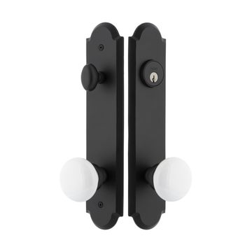 Ageless Iron Dome Tall Plate Entry Set With White Snow Porcelain Leverimage