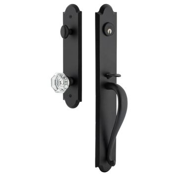 Ageless Iron Dome Tall Plate Handleset With A-Grip And Krystall Knobimage