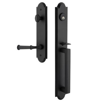 Ageless Iron Dome Tall Plate Handleset With D-Grip And Cannon Leverimage