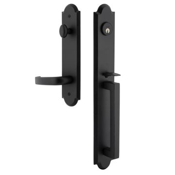 Ageless Iron Dome Tall Plate Handleset With D-Grip And Crescent Leverimage
