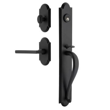 Ageless Iron Dome Vault Plate Handleset With A-Grip And Dirk Leverimage
