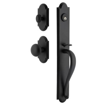 Ageless Iron Dome Vault Plate Handleset With A-Grip And Keep Knobimage