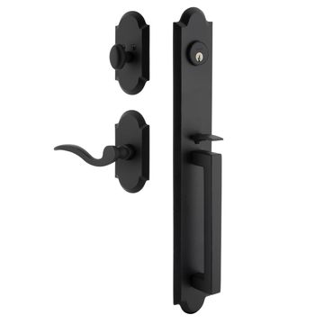 Ageless Iron Dome Vault Plate Handleset With D-Grip And Palisade Leverimage