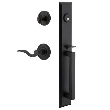 Ageless Iron Keep Loch Rosette Handleset With D-Grip And Palisade Leverimage