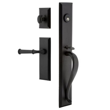 Ageless Iron Keep Long Plate Handleset With A-Grip And Cannon Leverimage