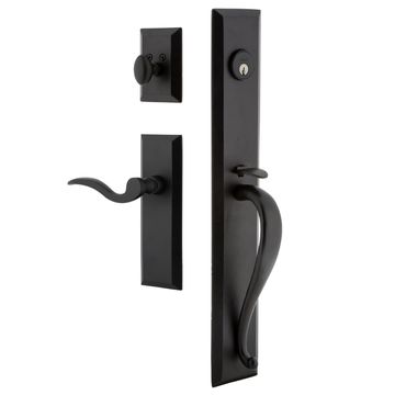 Ageless Iron Keep Long Plate Handleset With A-Grip And Palisade Leverimage