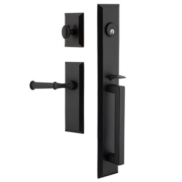Ageless Iron Keep Long Plate Handleset With D-Grip And Cannon Leverimage