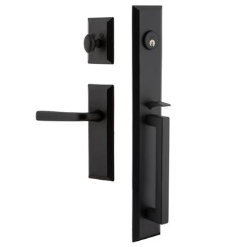 Ageless Iron Keep Long Plate Handleset With D-Grip And Lance Leverimage