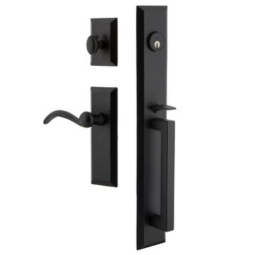Ageless Iron Keep Long Plate Handleset With D-Grip And Tine Leverimage
