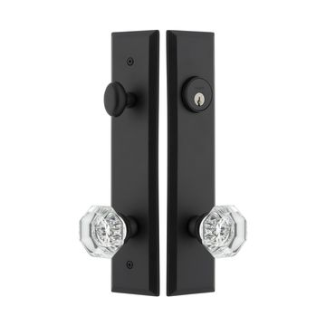 Ageless Iron Keep Tall Plate Entry Set With Krystall Knobimage
