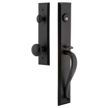 Ageless Iron Keep Tall Plate Handleset With A-Grip And Keep Knobimage