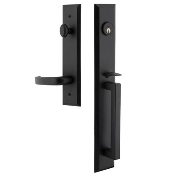 Ageless Iron Keep Tall Plate Handleset With D-Grip And Crescent Leverimage