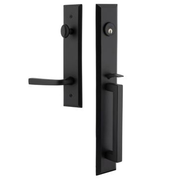 Ageless Iron Keep Tall Plate Handleset With D-Grip And Lance Leverimage