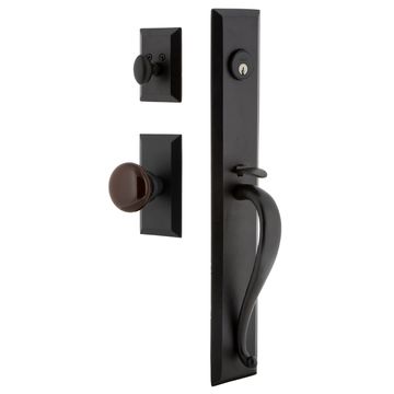 Ageless Iron Keep Vale Plate Handleset With A-Grip And Brown Autumnimage