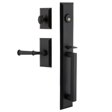 Ageless Iron Keep Vale Plate Handleset With D-Grip And Cannon Leverimage