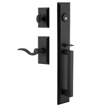 Ageless Iron Keep Vale Plate Handleset With D-Grip And Palisade Leverimage