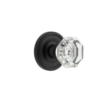 Ageless Iron Loch Rosette Door Set With Krystall Knobimage
