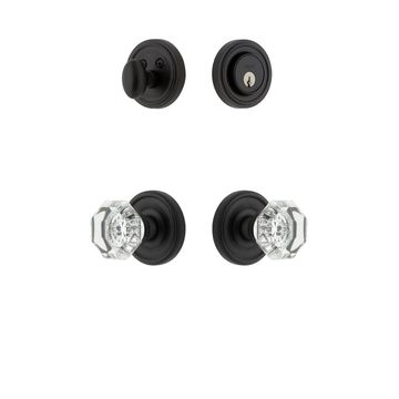 Ageless Iron Loch Rosette Entry Set With Krystall Knobimage
