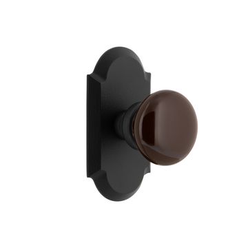 Ageless Iron Vault Short Plate Door Set With Brown Autumn Porcelain Knobimage