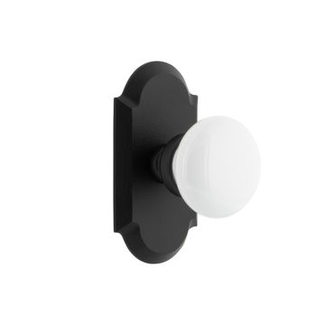 Ageless Iron Vault Short Plate Door Set With White Snow Porcelain Knobimage