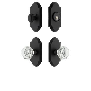 Ageless Iron Vault Short Plate Entry Set With Krystall Knobimage