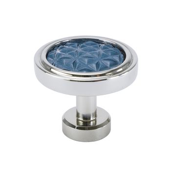 Carpe Diem Spectra Origami Chrome and Blue Titanium Knobimage